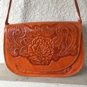 Tooled Leather Purse w/magnetic Clasp!